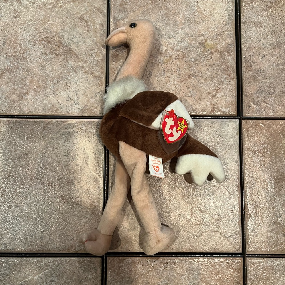 🐻 Ty Beanie Babies Stretch the Ostrich